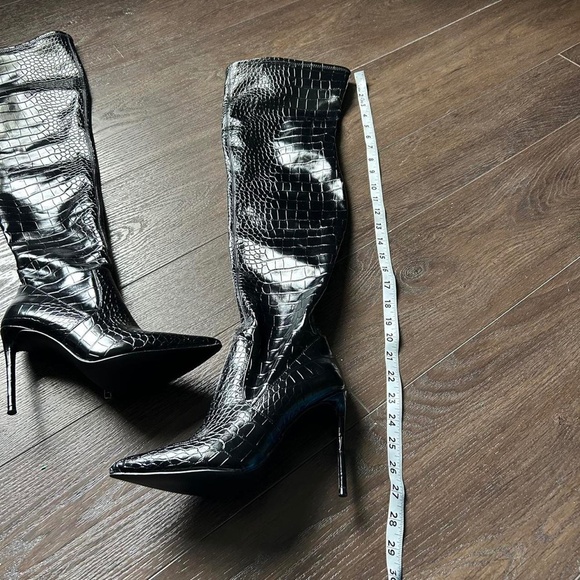 Steve Madden Black over the knee stiletto high heel boots #kneehighboots   6 - Picture 4 of 6